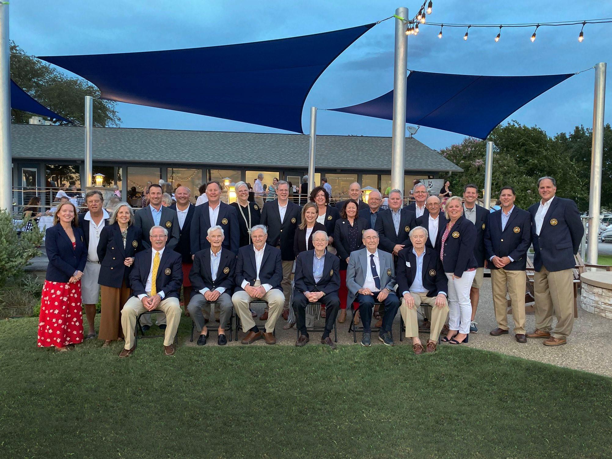 Past Commodores of Rush Creek Yacht Club at a formal gathering
